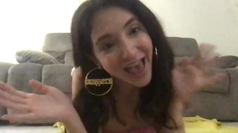 Teen cutie Jane Wilde makes a webcam show by herself