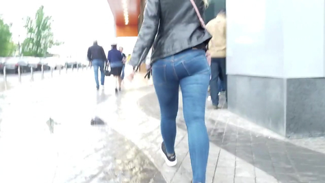 Shooting Russian ass in jeans