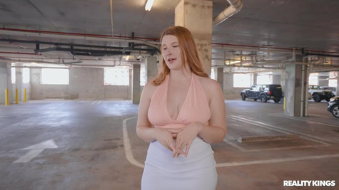 Bess Breast in Public Garage Flashing And Fucking